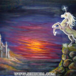 Castello e Unicorno , olio su tela, 2005 35 x 50 cm