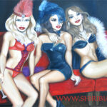Fashion Burlesque, olio su tela,, 2010, 50 x 70 cm