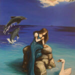 Pensiero sul mare, olio su tela, 2001,70 x 100 cm