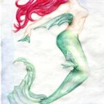 Sirena II, acquerello su cata, 2001, 20 x 30 cm