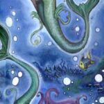 Sirene, olio su tela, 2000, 30 x 65 cm
